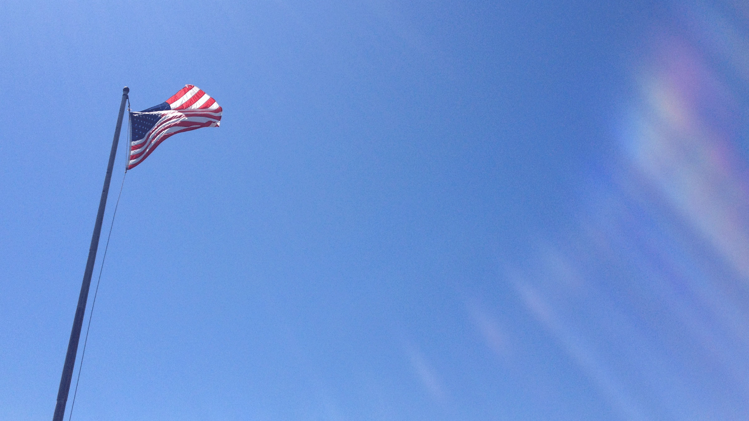 American flag at Kelley Point campground